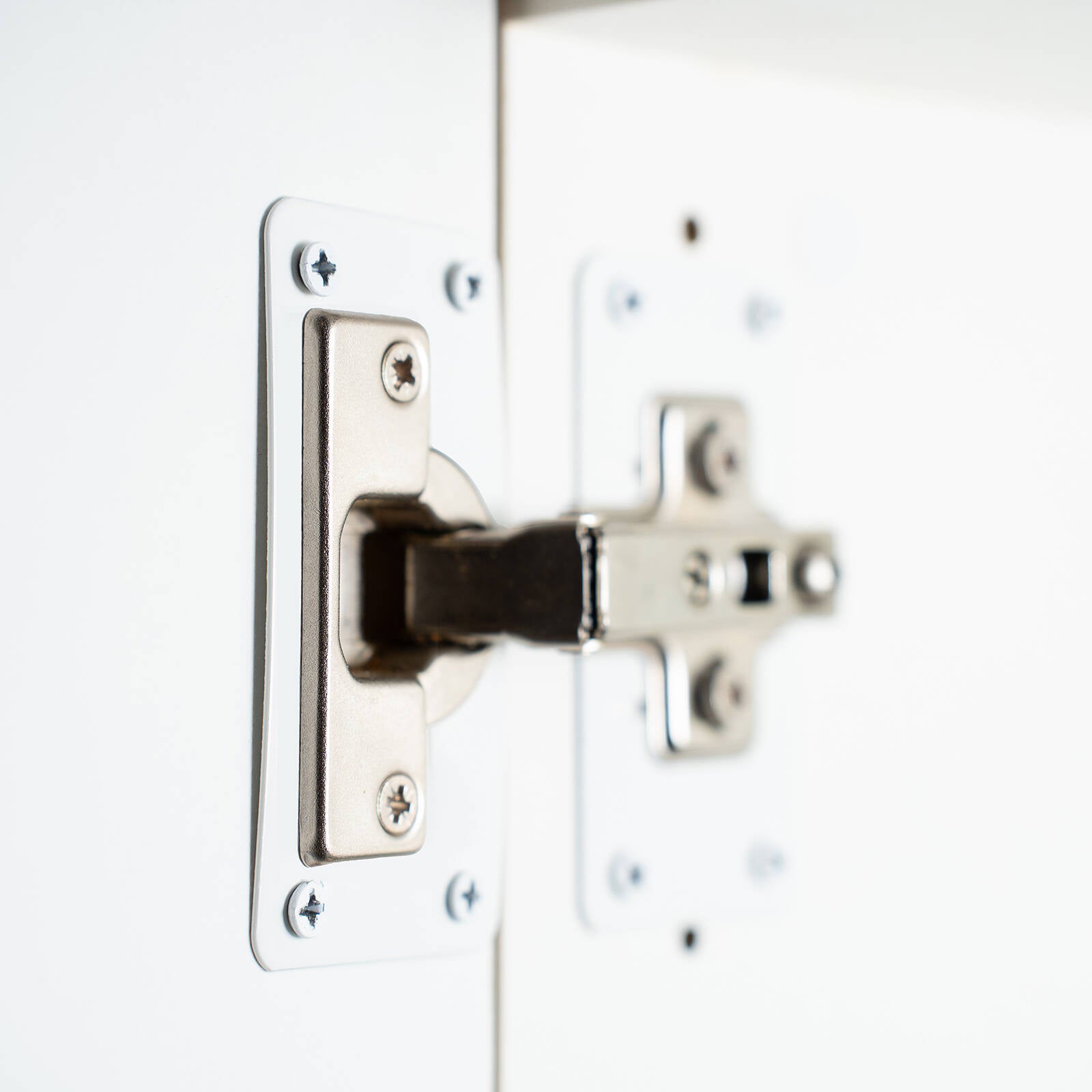 Taskmaster 90 x 45mm White Hinge Repair Plate - 2 Pack
