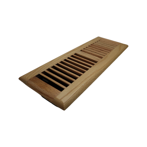 Accord 10 x 30cm Light Oak American Oak Timber Floor Vent with Adjustable Damper