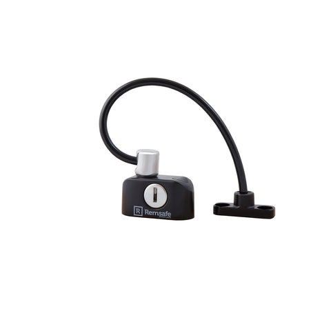 Remsafe Black Window Restrictor Cable Lock Keyed