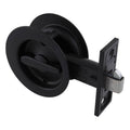 Gainsborough 70mm Matt Black Circular Privacy Sliding Cavity Door Set Lockable