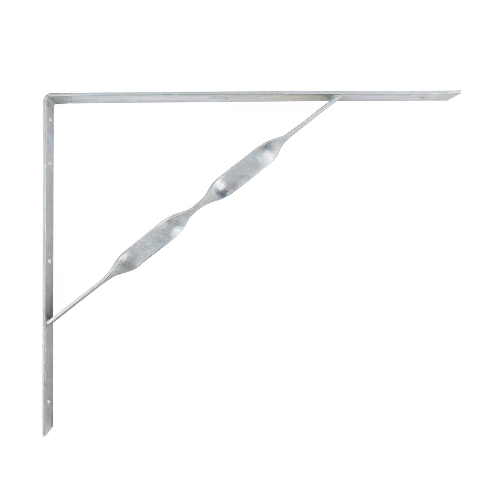 Carinya 500 x 400mm Galvanised Heavy Duty Twisted Stay Bracket, 400kg Capacity