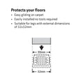 Surface Gard 32mm Black Threaded Internal Square Plastic End Closure 4 Pack - SuperSaverAU - view 3