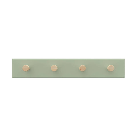 Mode 4 Key Rack - 4 Timber Hooks - 245mm x 40mm - Green Board - SuperSaverAU - view 1