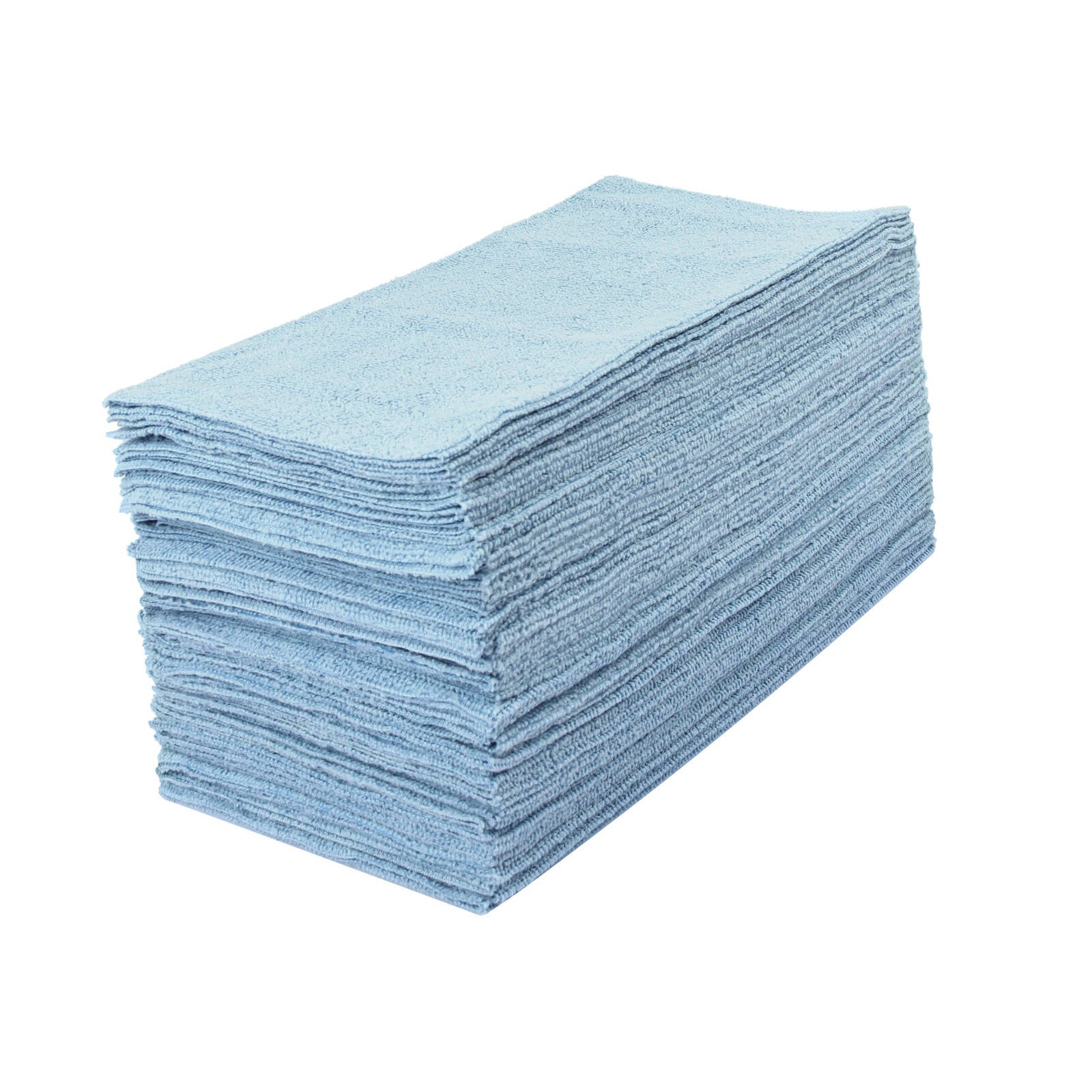 All Set 30 x 30cm Blue Multi-Purpose Microfibre Towels - 50 Pack
