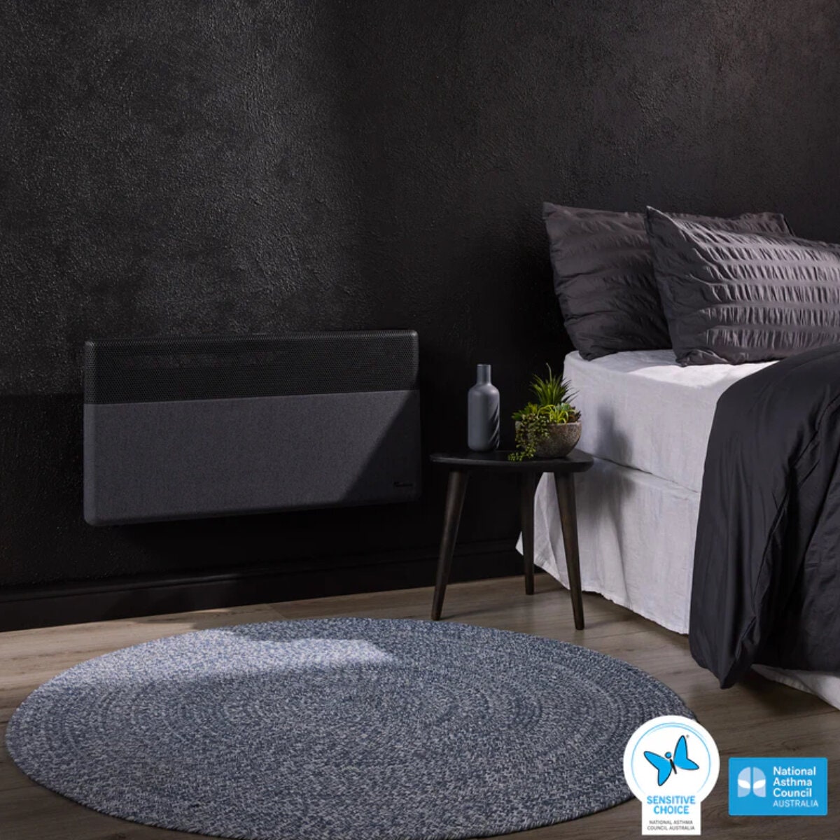 Ausclimate EcoSmart Pro Medium 1500W Panel Heater - Stone Grey, Wi-Fi App, Inverter Technology - ACPH900