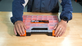 Tactix 405mm Organiser with 12 Removable Tubs, Black