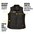 DeWALT Storm Vest Size M Insulated Nylon 3-Pocket Zip