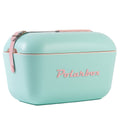 Polarbox Pop 12L Cooler - Cyan with Rose Logo and Strap - Thermal Insulation - PLBP12CR
