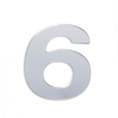 Sandleford 25mm Silver Self Adhesive House Number 6 - Durable Numeral - SuperSaverAU - view 1