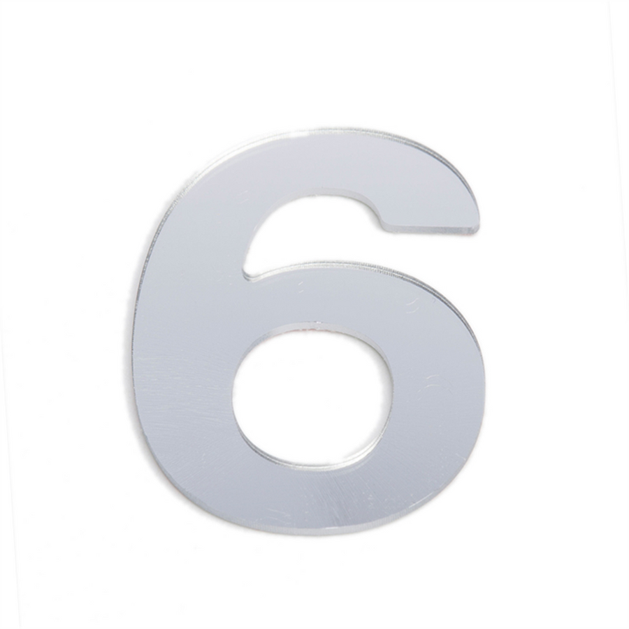 Sandleford 25mm Silver Self Adhesive House Number 6 - Durable Numeral - SuperSaverAU - view 1