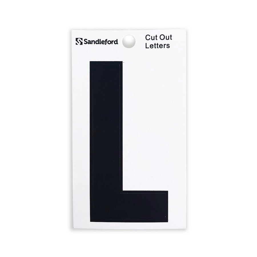 Sandleford 85mm Black Cut Out Self Adhesive House Letter L - SuperSaverAU - view 1