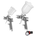 Ozito 3 Piece Gravity Feed Air Spray Gun Kit ASG-GFK, Metal, with Touch-Up Gun and Regulator