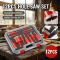 Diamond Hole Saw Set of 12, 6mm to 35mm for Glass, Marble and Ceramic Tile