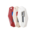 Diamond Shaped Mini Box Cutters with Magnetic Back, Pack of 3 - Enhanced Non Stick Blade