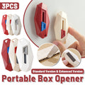 Diamond Shaped Mini Box Cutters with Magnetic Back, Pack of 3 - Enhanced Non Stick Blade - view 2