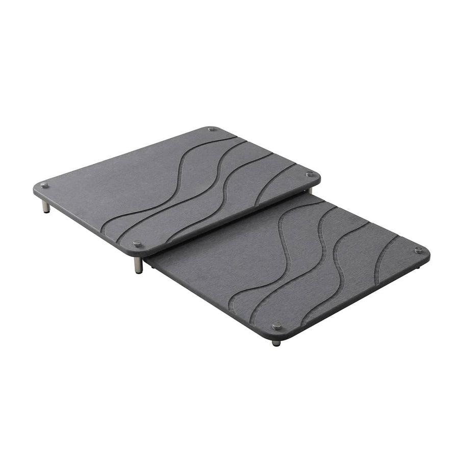 Diatomaceous Earth Dish Drying Mat Kitchen Countertop, Pack of 2, Grey