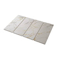 Diatomite Dish Drying Mat, Foldable Absorbent Sink Pad - White Marble