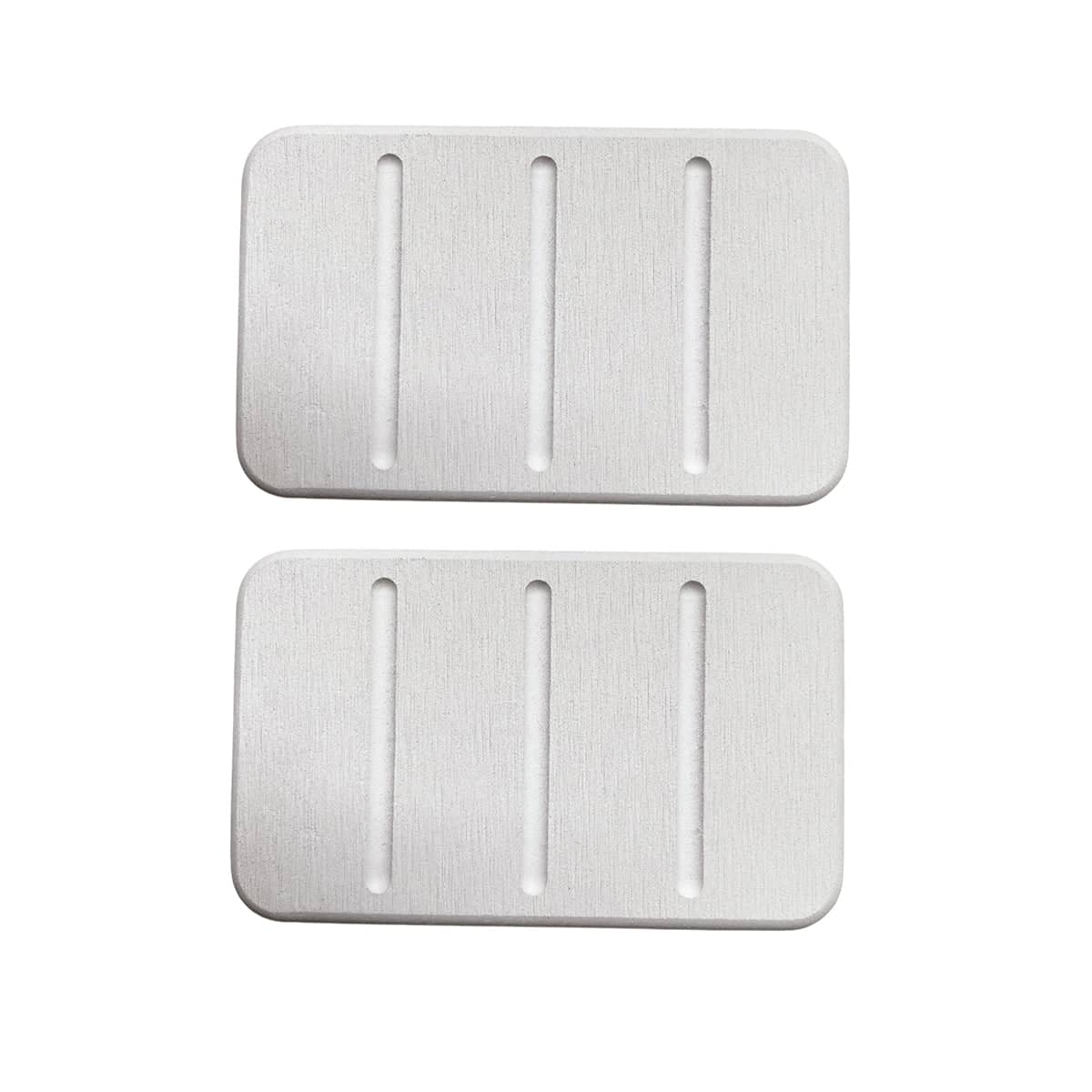 Diatomite Soap Dish Tray - White, 13 x 8cm, 2 Pack