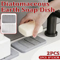 Diatomite Soap Dish Tray - White, 13 x 8cm, 2 Pack - view 2