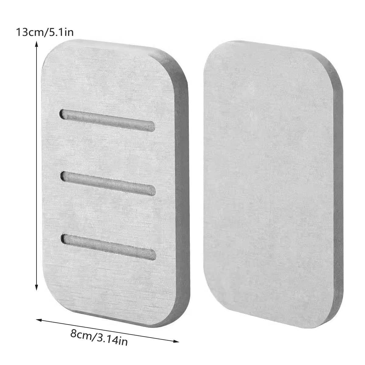 Diatomite Soap Dish Tray - White, 13 x 8cm, 2 Pack - view 4
