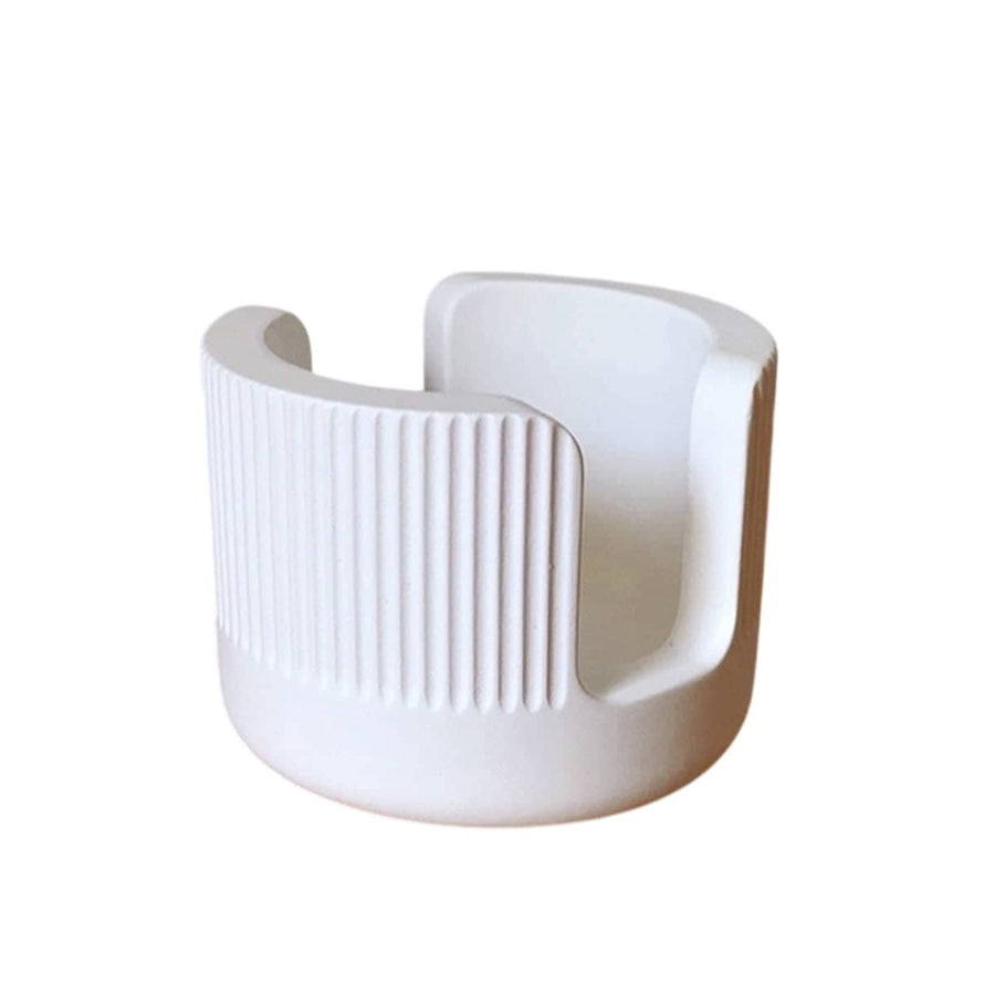 Diatomite Sponge Holder Sink Storage Rack - White, Small (8.5 x 6 cm)