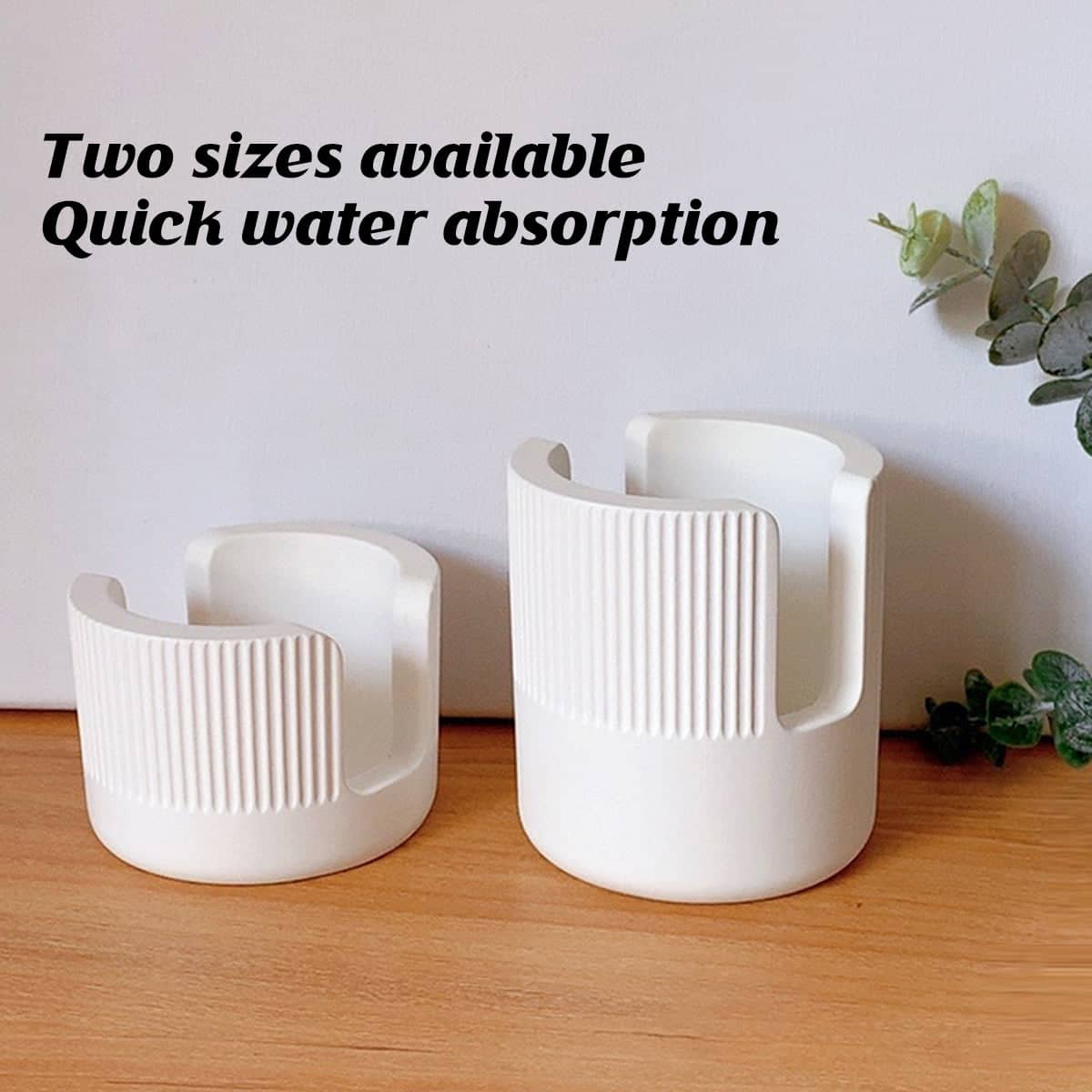 Diatomite Sponge Holder Sink Storage Rack - White, Small (8.5 x 6 cm) - view 5