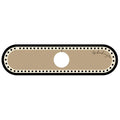 Diatomite Tap Absorbent Mat, 60 x 10 cm - Tan with Black and Cream Square Border