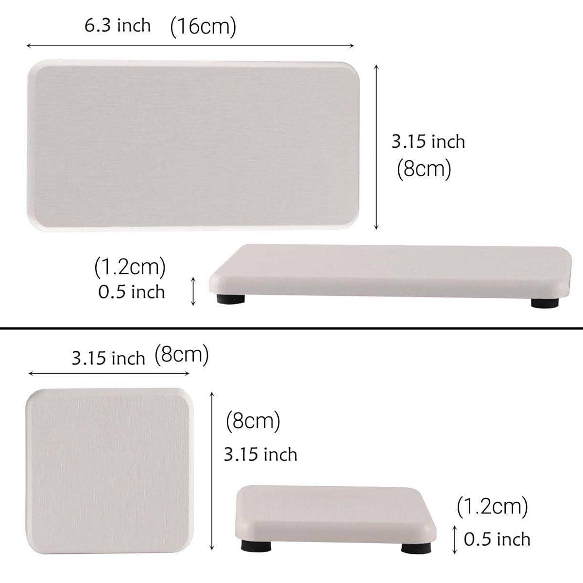 Diatomite Tray and Soap Dish Set - 4-Piece, White - view 3