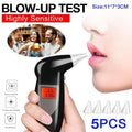Digital Alcohol Breath Tester with LED Display and 5 Mouthpieces