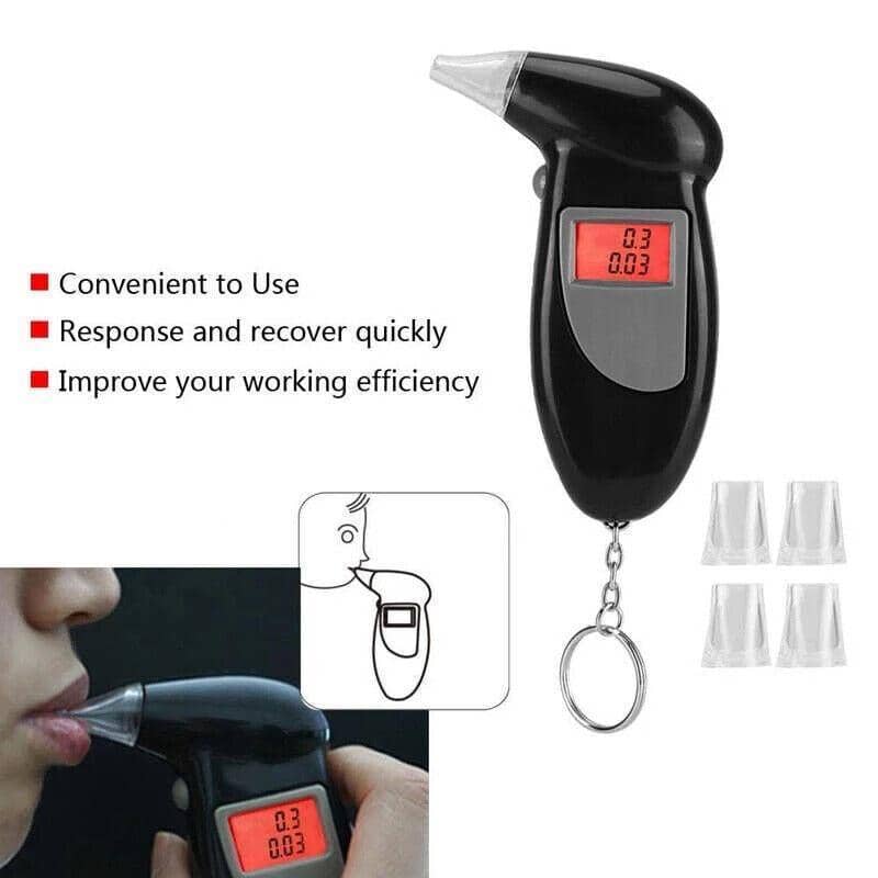 Digital Alcohol Breath Tester with LED Display and 5 Mouthpieces - view 4