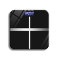Digital Bathroom Scale with LCD Display, Tempered Glass - Black