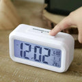 Digital Bedside Alarm Clock with LED Snooze and Temperature Display - White - view 3