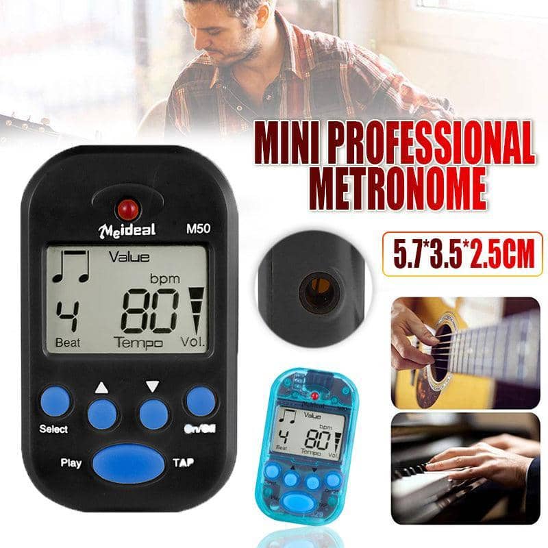 Digital LCD Clip-On Mini Metronome for Guitar and Violin - Black - view 2