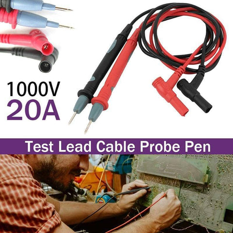 Digital Multimeter Test Leads with Fine Probes, 1000 V, 20 A