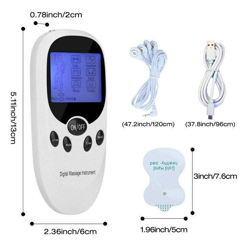 Digital Pulse Massager with 8 Electrode Pads and Dual Output - view 3