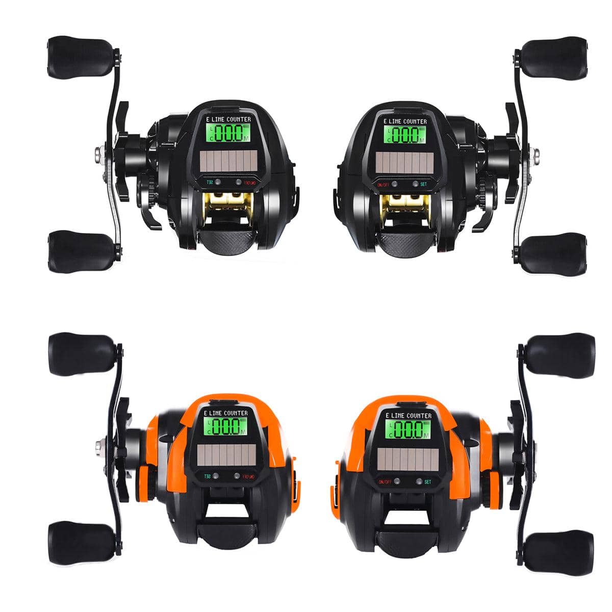 Digital Teardrop Fishing Reel - Black, Left-Handed - view 3