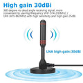 Digital TV Antenna with Built-In Amplifier, Black - view 4