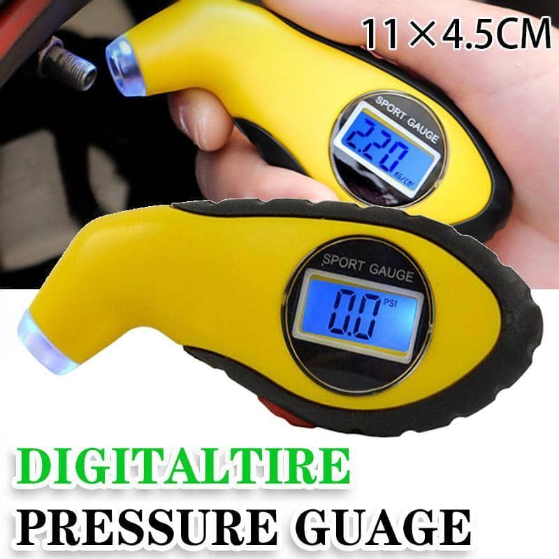 Digital Tyre Pressure Gauge for Car Bike Truck with Backlit Display and PSI Meter