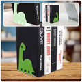 Dinosaur Bookends for Kids, 1 Pair - Green Metal Book Stand - view 5