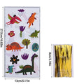 Dinosaur Candy Bags - Pack of 150 Flat Gift Pouches with Gold Twist Ties - view 3