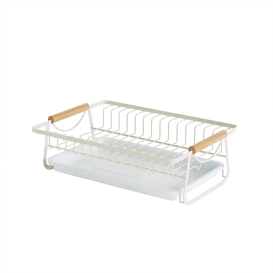Dish Drying Rack Kitchen Sink Organiser Rust Proof for Plates, Bowls and Utensils - White