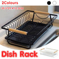 Dish Drying Rack Kitchen Sink Organiser Rust Proof for Plates, Bowls and Utensils - White - view 2