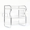 Dish Rack Drainer 3-Tier with Cutlery Holder for Kitchen Storage, White - view 2
