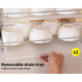 Dish Rack Drainer 3-Tier with Cutlery Holder for Kitchen Storage, White - view 5