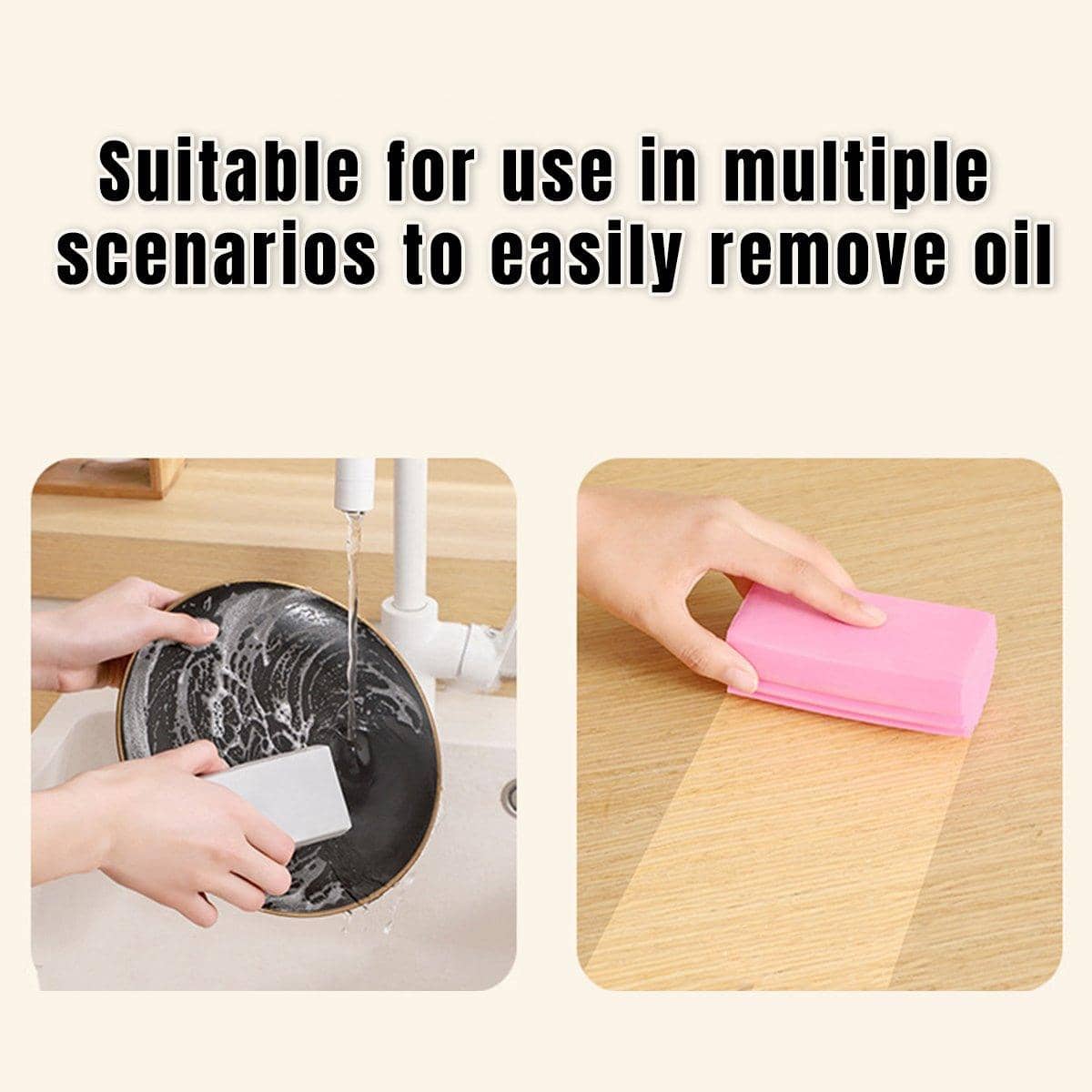 Dishwashing Sponge Scrubbers and Scouring Pads Set, Pack of 8 - view 5