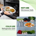 Disposable 3-Compartment Sugarcane Pulp Plates, Pack of 50 - 10 Inch (25.8 cm) - view 5