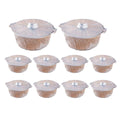 Disposable Aluminium Foil Pots with Lids - 5700 ml, Pack of 10