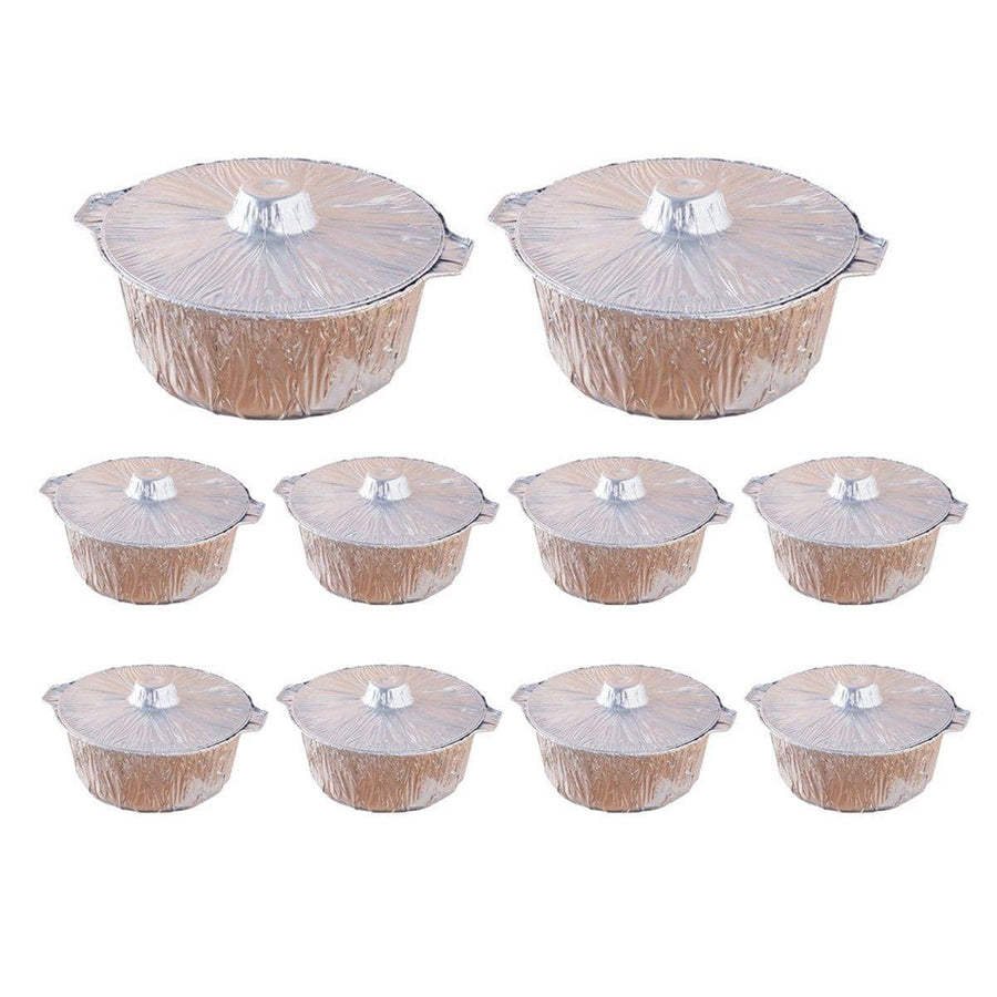 Disposable Aluminium Foil Pots with Lids - 5700 ml, Pack of 10
