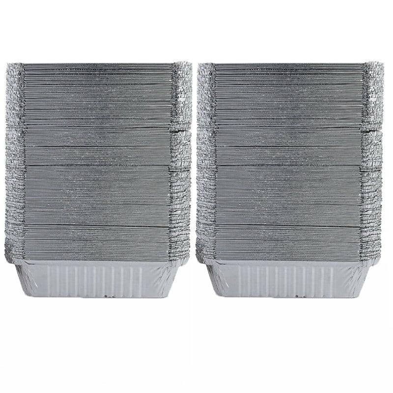 Disposable Aluminium Foil Trays, 20 x 11 x 6 cm - Pack of 120