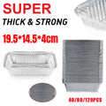 Disposable Aluminium Foil Trays, 20 x 11 x 6 cm - Pack of 120 - view 2